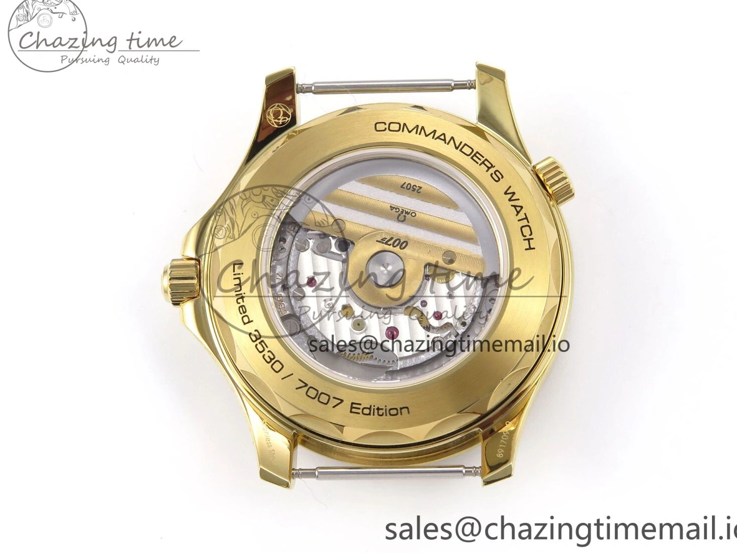 0408 Seamaster 300m Diver YG OMF 1:1 Best Edition Blue Orange Ceramic White Dial on Blue Nato Strap A Colorful 7704